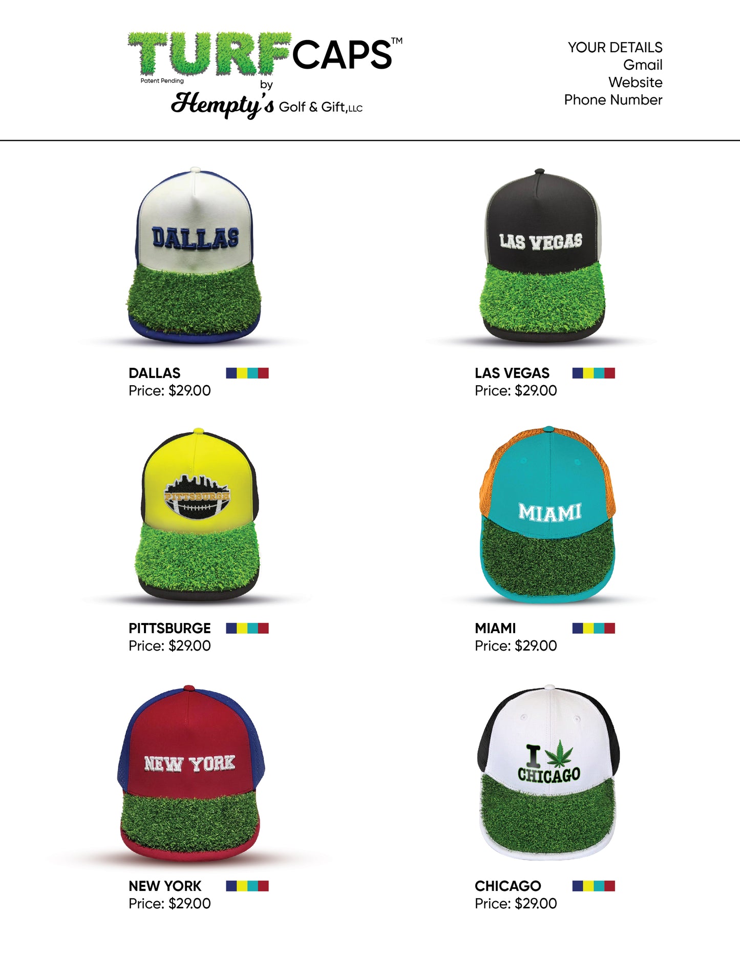Direct Wholesale Custom Turf Caps™