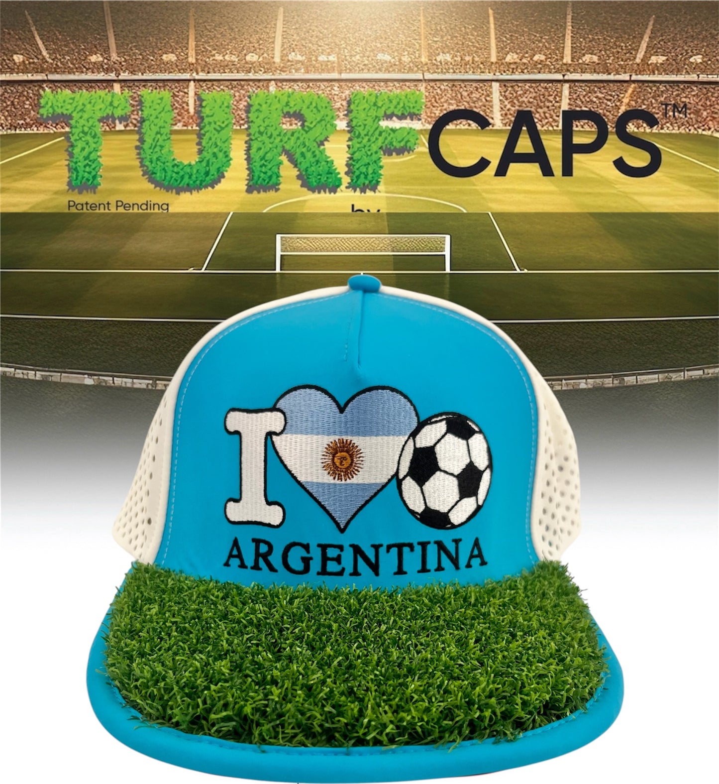 I Love Argentina Soccer  - I 🖤 🇦🇷 ⚽ Turf Cap™