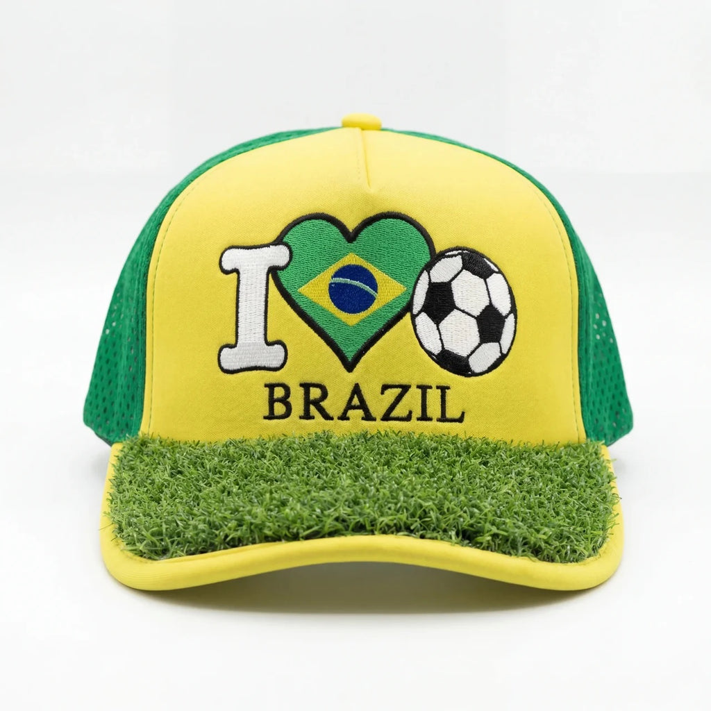 I Love Brazil Soccer Turf Cap