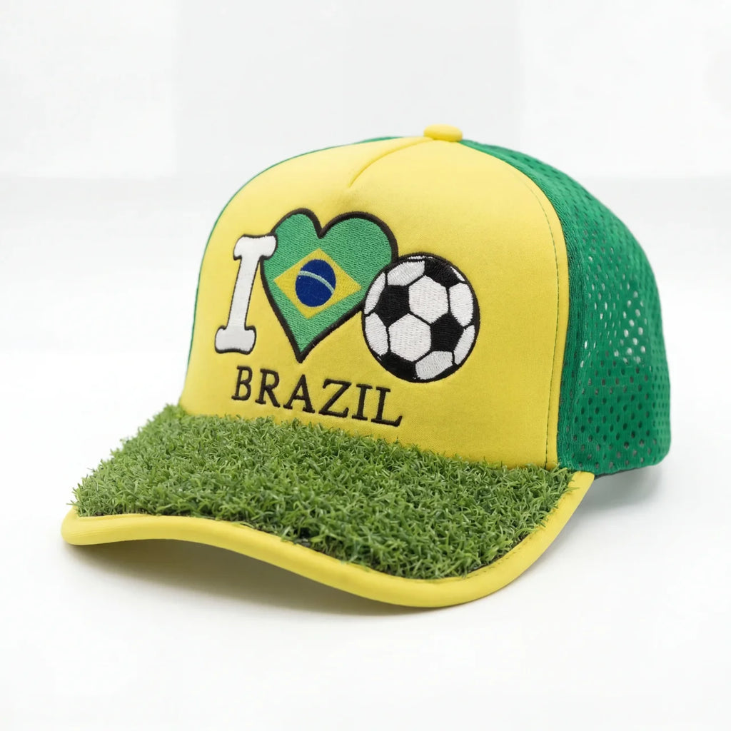 I Love Brazil Soccer Turf Cap