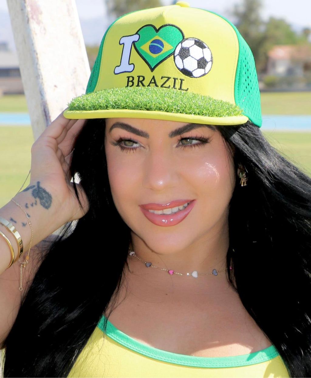 I Love Brazil Soccer Turf Cap