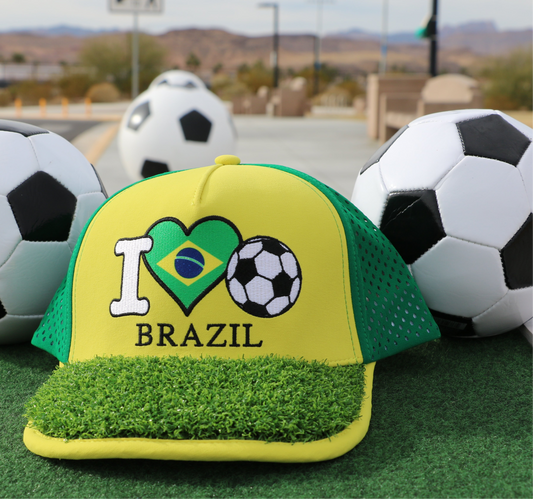 Now Available! Brazil - I 🖤 🇧🇷 ⚽ Turf Cap